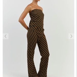 DISSH - CLEMENCE MOSS STRIPE VISCOSE  SCARF